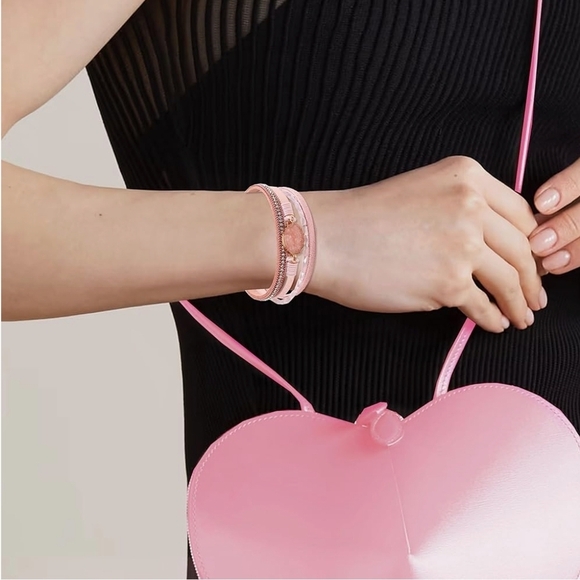 Faux Druzy And Faux Leather Multi-layered Wrap Bracelet - Picture 3 of 4